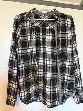 aerie Black and White flannel